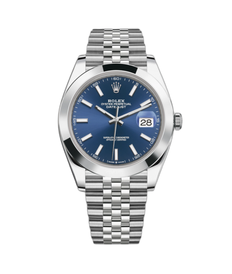 Super Clone Rolex Datejust Blue Dial Jubilee - Smooth Bezel