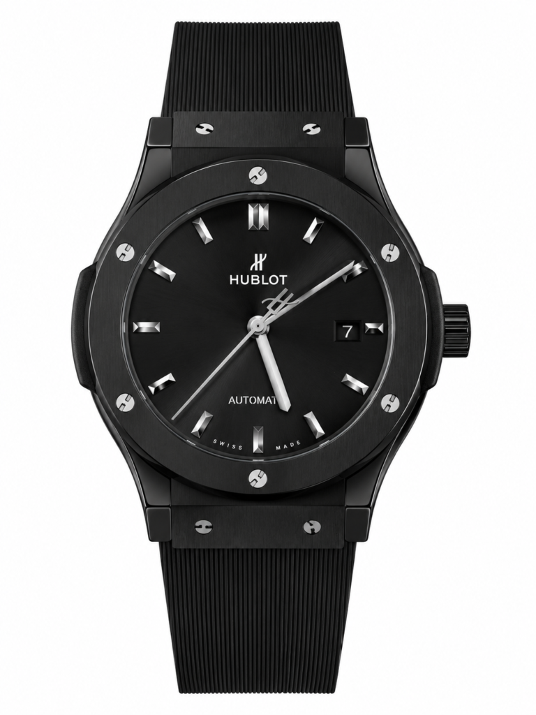 Super Clone Hublot Classic Fusion Black Magic Black Dial Rubber Strap