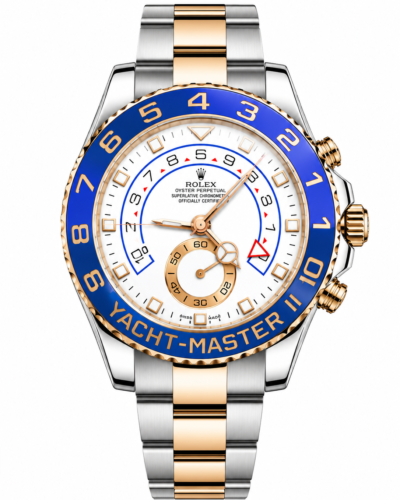 Reduced Rolex Yacht-Master II Two Tone Blue Bezel Oyster Bracelet