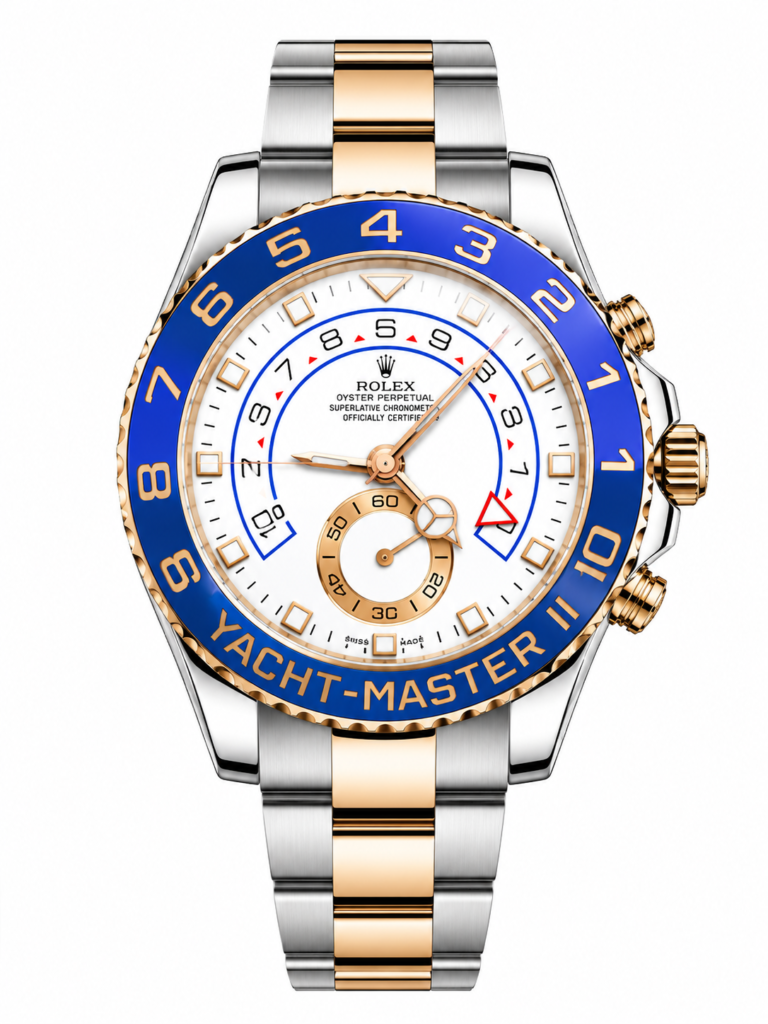 Reduced Rolex Yacht-Master II Two Tone Blue Bezel Oyster Bracelet