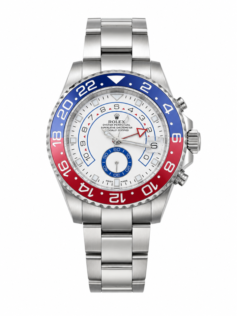 Super Clon Rolex Yacht-Master Pepsi Blue Red Bezel White Dial Oyster Bracelet