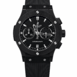 Super Clone Hublot Big Bang Black Ceramic Chronograph Rubber Strap