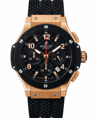Super Clone Hublot Big Bang Rose Gold Black Carbon Dial Chronograph Rubber Strap – Swiss SuperClone