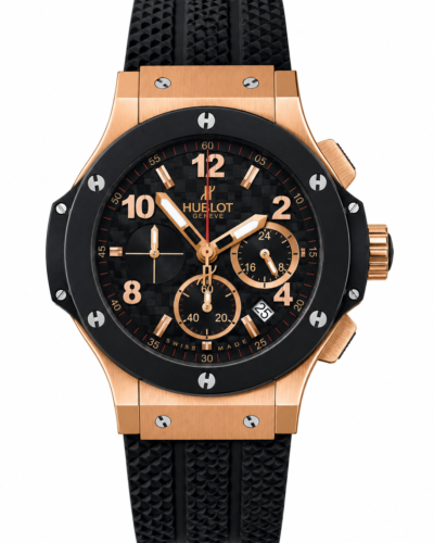 Super Clone Hublot Big Bang Rose Gold Black Carbon Dial Rubber Strap – Swiss SuperClone