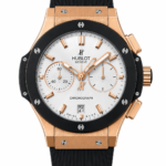 Super Clone Hublot Big Bang Rose Gold White Dial Chronograph Rubber Strap