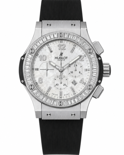 Super Clone Hublot Big Bang Silver White Diamond Bezel Rubber Strap – Swiss SuperClone