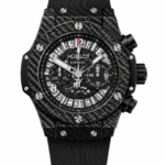 Super Clone Hublot Big Bang Unico Black Carbon Skeleton Dial Rubber Strap
