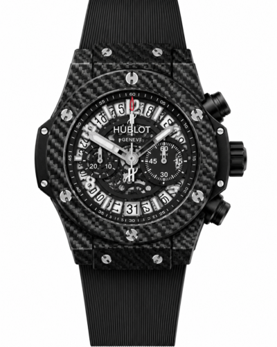 Super Clone Hublot Big Bang Unico Black Carbon Skeleton Dial Rubber Strap – Swiss SuperClone