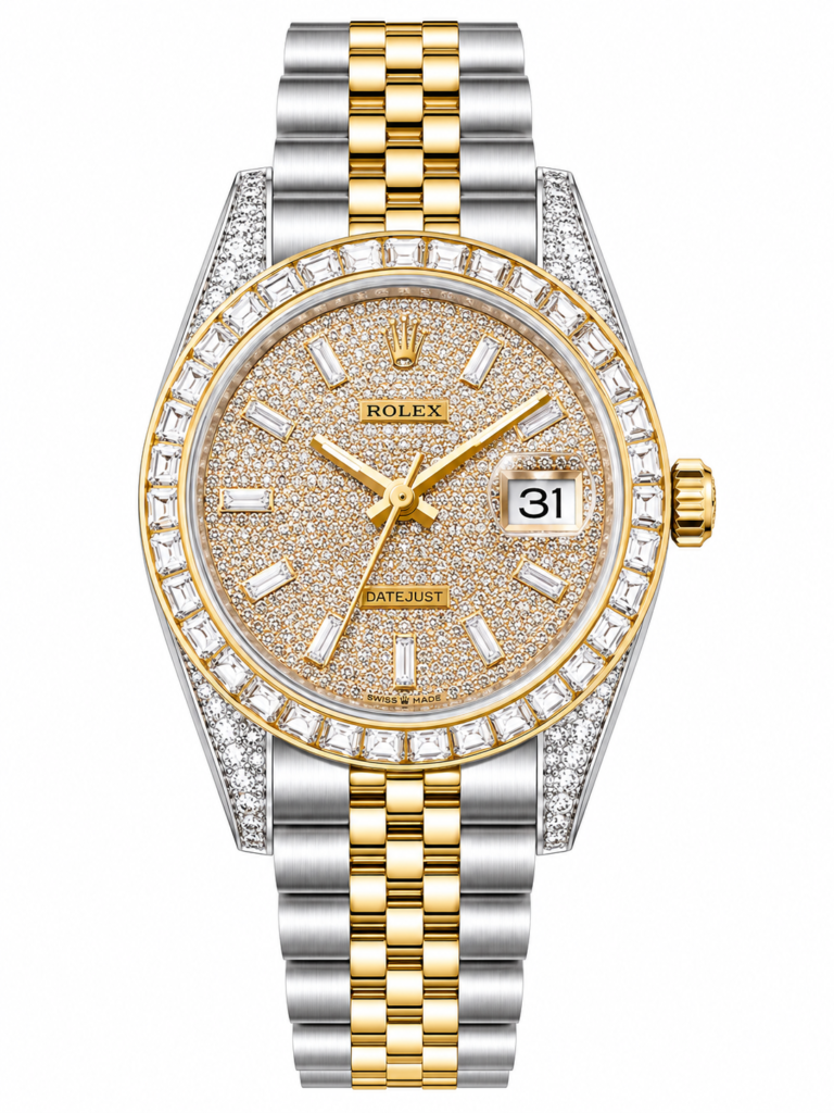 Super Clone Rolex Datejust Two Tone Gold Diamond Dial