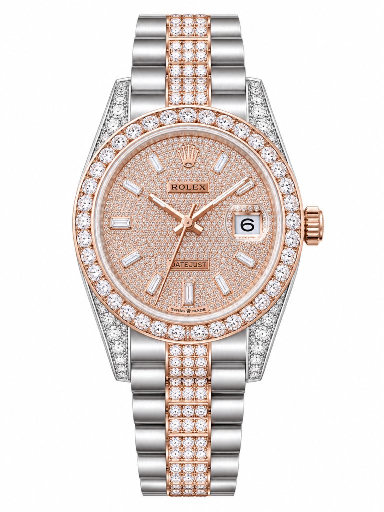 Super Clone Rolex Datejust Two Tone Rose Gold Diamond Edition