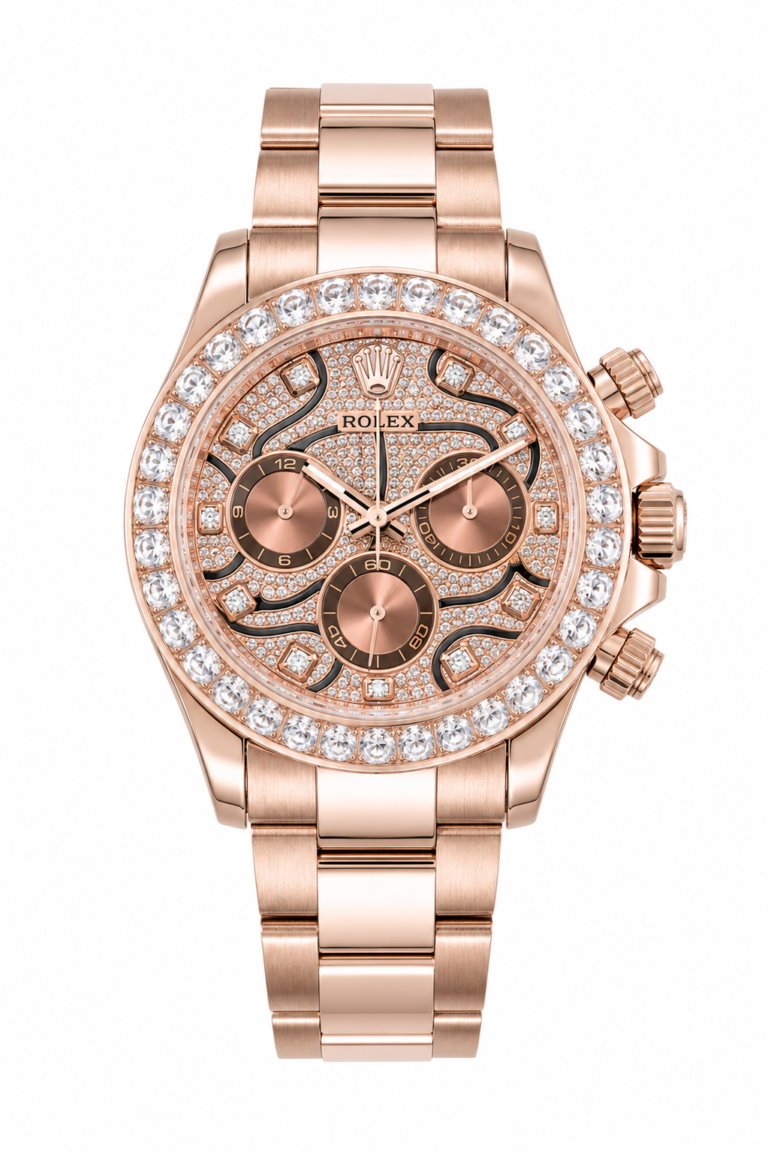 Super Clone Rolex Daytona Rose Gold Diamond Dial