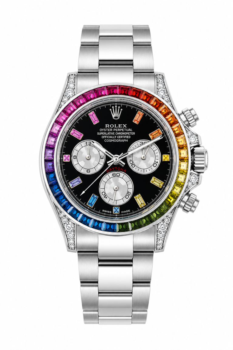 Super Clone Rolex Daytona Rainbow Black Dial