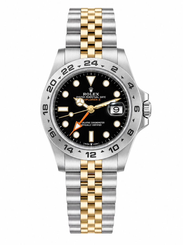 Super Clone Rolex Explorer II Black Dial Two Tone Jubilee