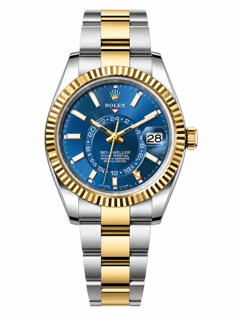Super Clone Rolex Sky-Dweller Tiffany Blue Two Tone Oyster