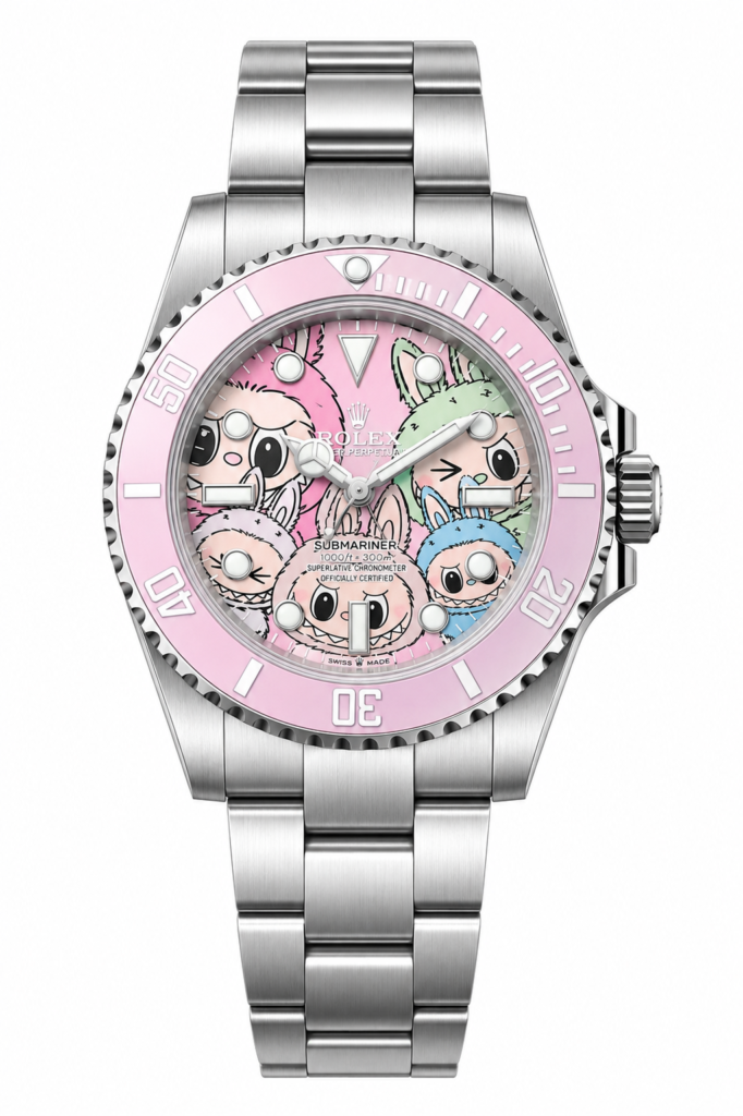 Super Clone Rolex Submariner Blaken Style Pink Labubu Dial