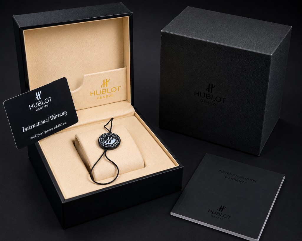 Super Clone Hublot Classic Fusion Black Magic Black Dial Rubber Strap — case and bezel