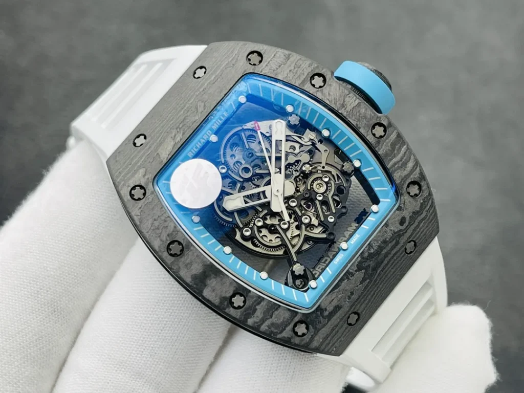 Super Clone Richard Mille RM 55 Richard Mille Asia Manual Winding Bubba Watson Carbon