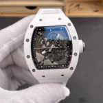 Super Clone Richard Mille RM 55 Richard Mille Manual Winding Bubba Watson 42mm White