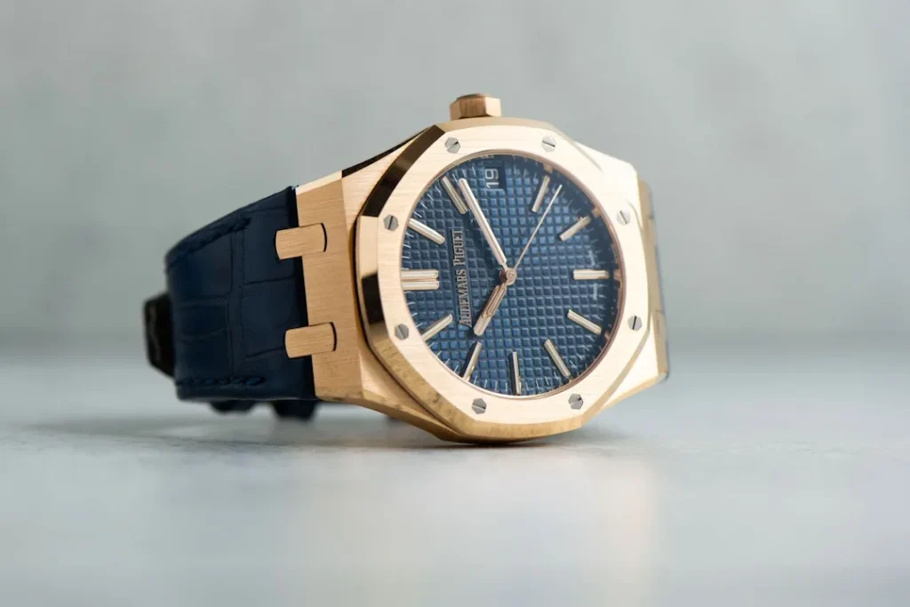 Super Clone Audemars Piguet Royal Oak 15510OR Yellow Gold 41mm Blue Dial