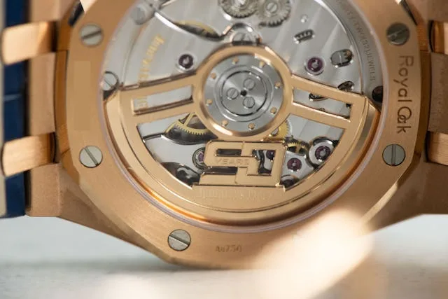 Super Clone Audemars Piguet Royal Oak 15510OR Yellow Gold 41mm Blue Dial