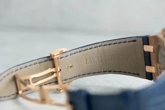 Super Clone Audemars Piguet Royal Oak 15510OR Yellow Gold 41mm Blue Dial