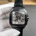 Super Clone Cartier Santos Large Skeleton Black 39mm – Swiss SuperClone