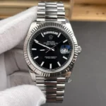 Super Clone Rolex Day-Date Bright Black Dial 228236-0003 40 mm – Swiss SuperClone