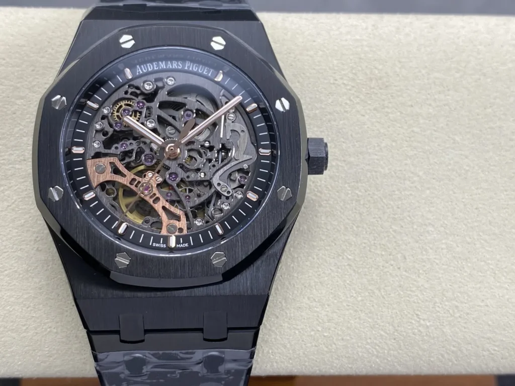 Super Clone Audemars Piguet Royal Oak 15407CE.OO 41mm Skeleton Dial Ceramic V3 Base
