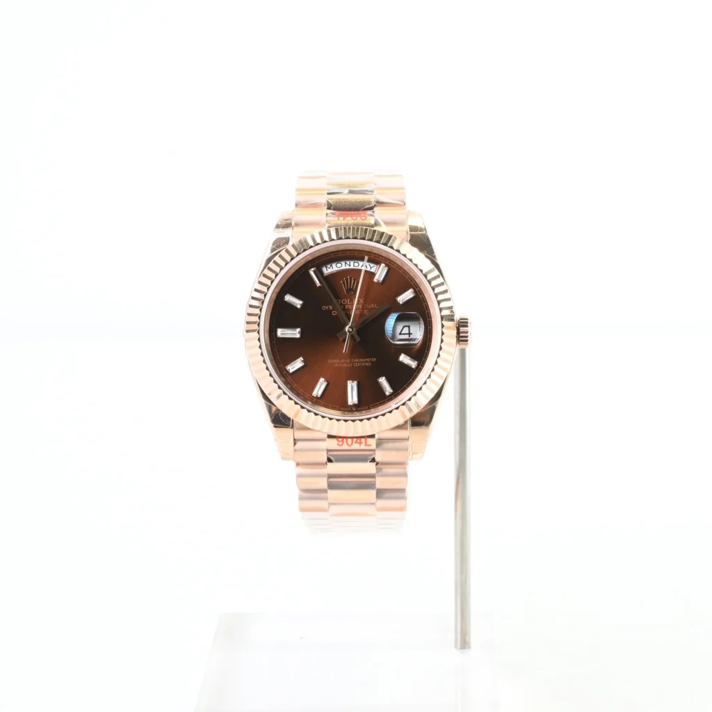 Super Clone Rolex Day-Date Chocolate Diamond Dial 228235-0003 40 mm – Swiss SuperClone