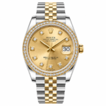 Super Clone Rolex Datejust Gold Dial SRL40 36 mm