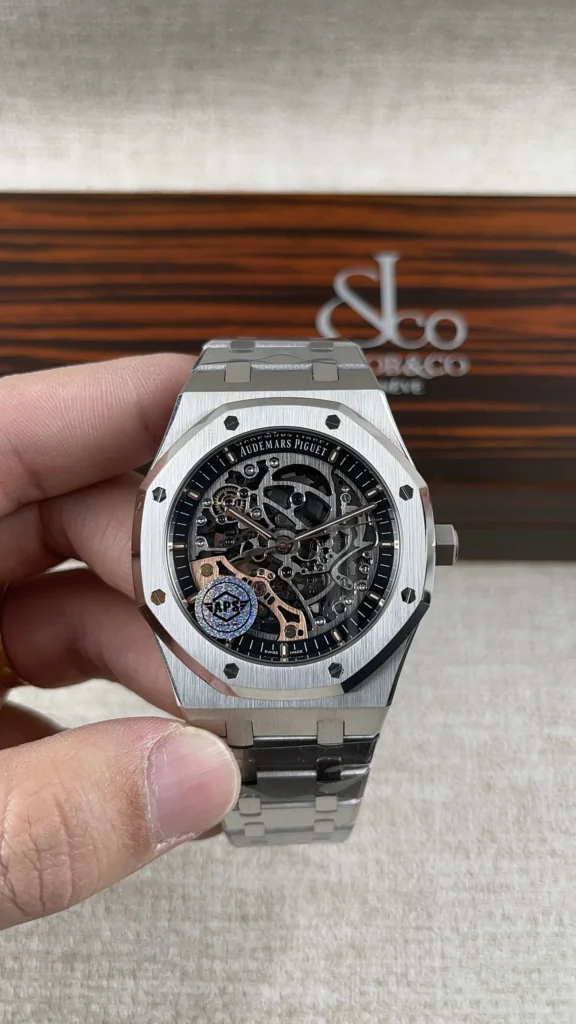 Super Clone Audemars Piguet Royal Oak 15407ST.OO 41mm Skeleton Dial Steel V3 Base