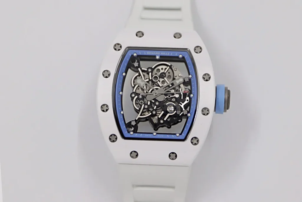 Super Clone Richard Mille RM 55 Richard Mille BLUE 42mm Ceramic