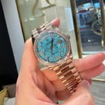 Super Clone Rolex Day-Date Turquoise Diamond Dial 128345rbr-0064 36 mm – Swiss SuperClone