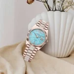 Super Clone Rolex Day-Date Turquoise Dial 128235 Diamond-set 36 mm – Swiss SuperClone