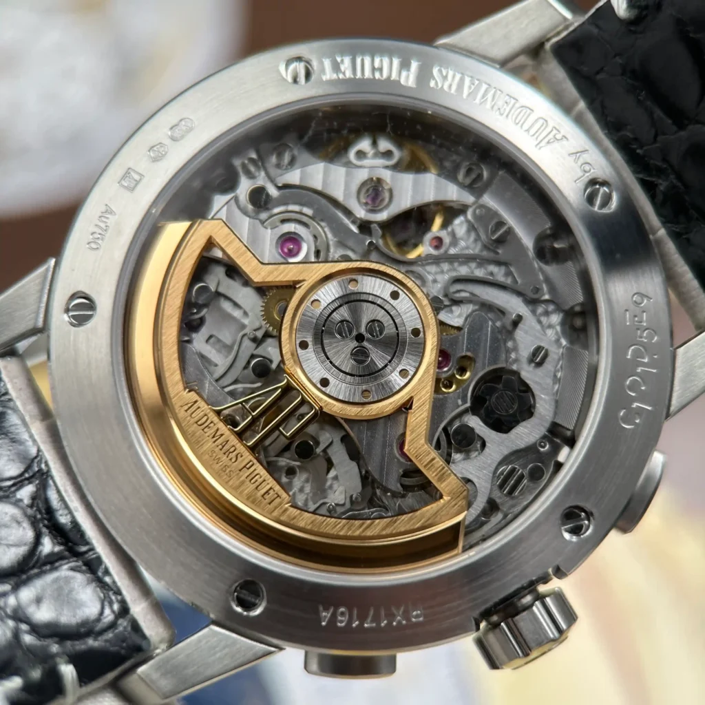 Super Clone Audemars Piguet Code 11.59 By Chronograph 26393CR.OO.A009CR.01 41mm — on leather display