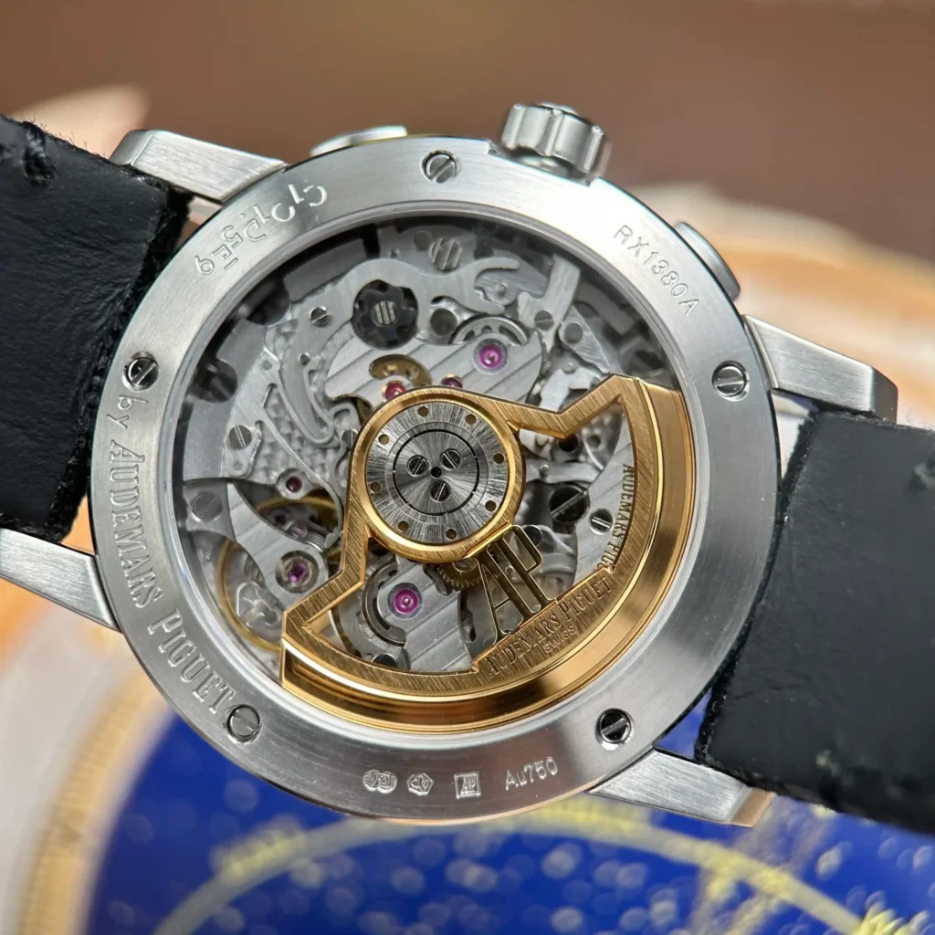 Super Clone Audemars Piguet Code 11.59 Selfwinding 15210BC.OO.A002KB.01 41mm Blue Dial — movement / caseback view
