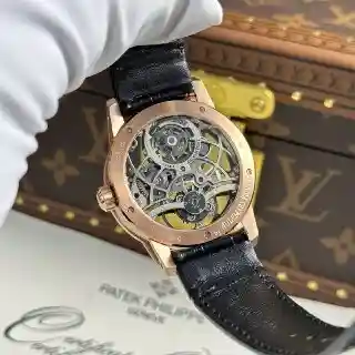 Super Clone Audemars Piguet Steel — on leather display