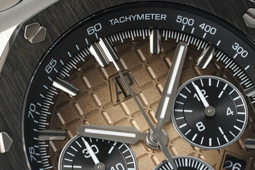 Super Clone Audemars Piguet Offshore Selfwinding Chronograph 26420 42mm Smoke Dial – — case and bezel