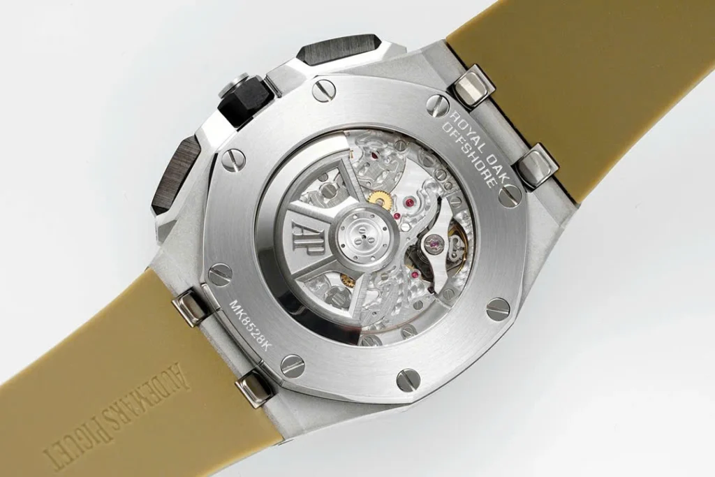 Super Clone Audemars Piguet Offshore Selfwinding Chronograph 26420 42mm Smoke Dial – — movement / caseback view