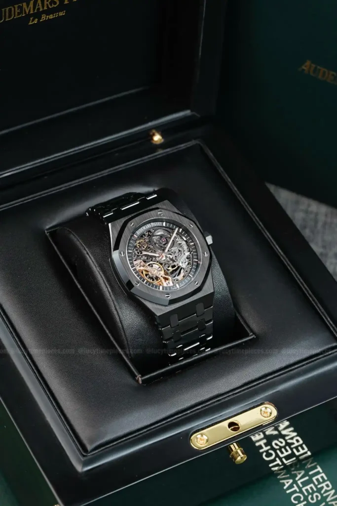 Super Clone Audemars Piguet Royal Oak 15407CE.OO 41mm Skeleton Dial Ceramic V3 Base — case and bezel