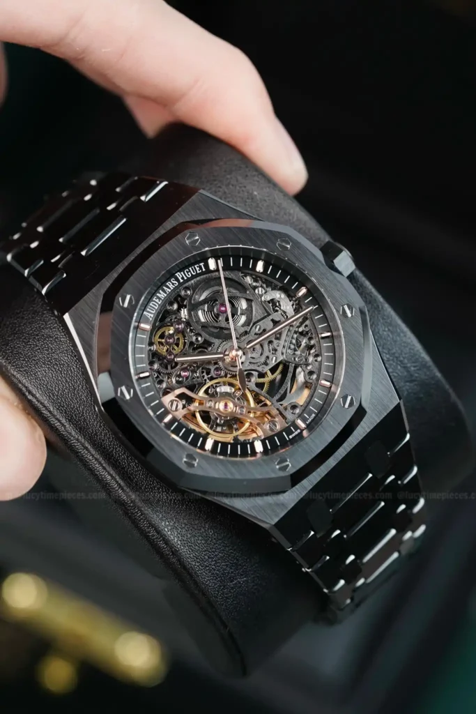 Super Clone Audemars Piguet Royal Oak 15407CE.OO 41mm Skeleton Dial Ceramic V3 Base — clasp and links