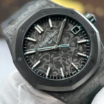 Super Clone Audemars Piguet Royal Oak 41mm Steel Bracelet Carbon — clasp and links