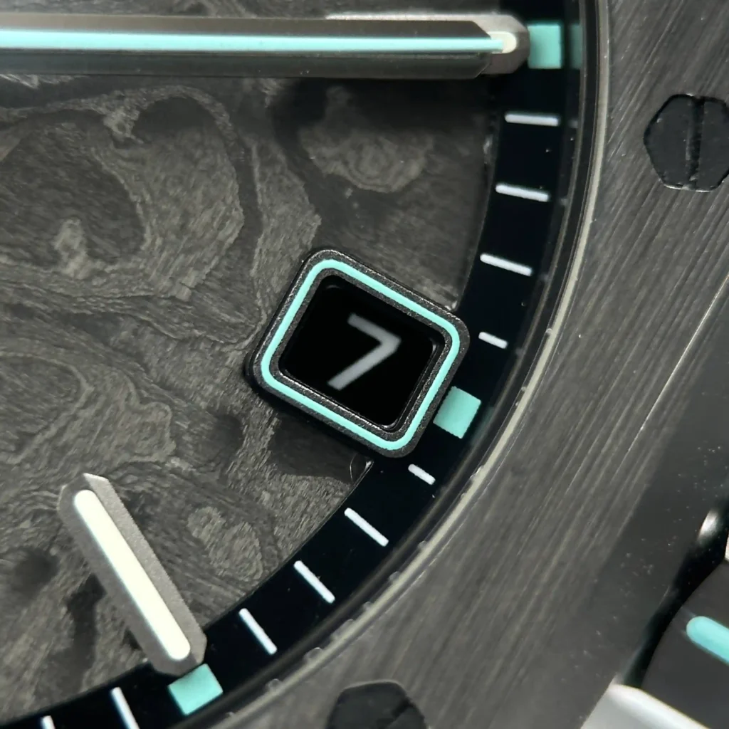 Super Clone Audemars Piguet Royal Oak 41mm Steel Bracelet Carbon — movement / caseback view