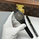 Super Clone Audemars Piguet Royal Oak 15500 DiW Voidline Carbon 41mm orange color — dial close-up