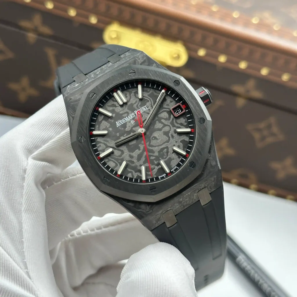 Super Clone Audemars Piguet Royal Oak 41mm Steel Bracelet Carbon — bracelet detail