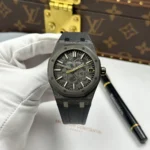 Super Clone Audemars Piguet Royal Oak 41mm Steel Bracelet Carbon — case and bezel