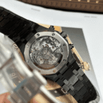 Super Clone Audemars Piguet Royal Oak 41mm Steel Bracelet Steel — on leather display