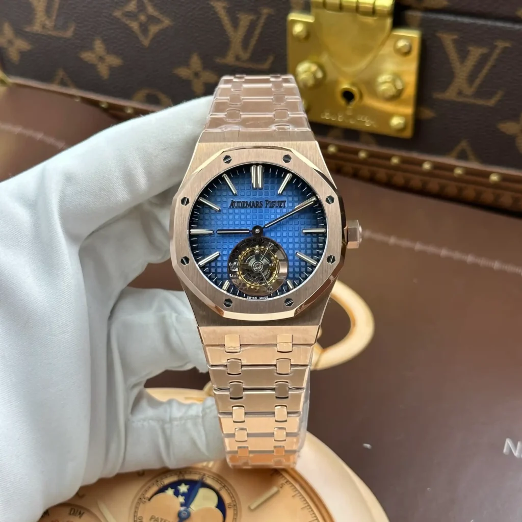 Super Clone Audemars Piguet Royal Oak 26730OR.OO.1320OR.01 41mm Rose Gold – — dial close-up