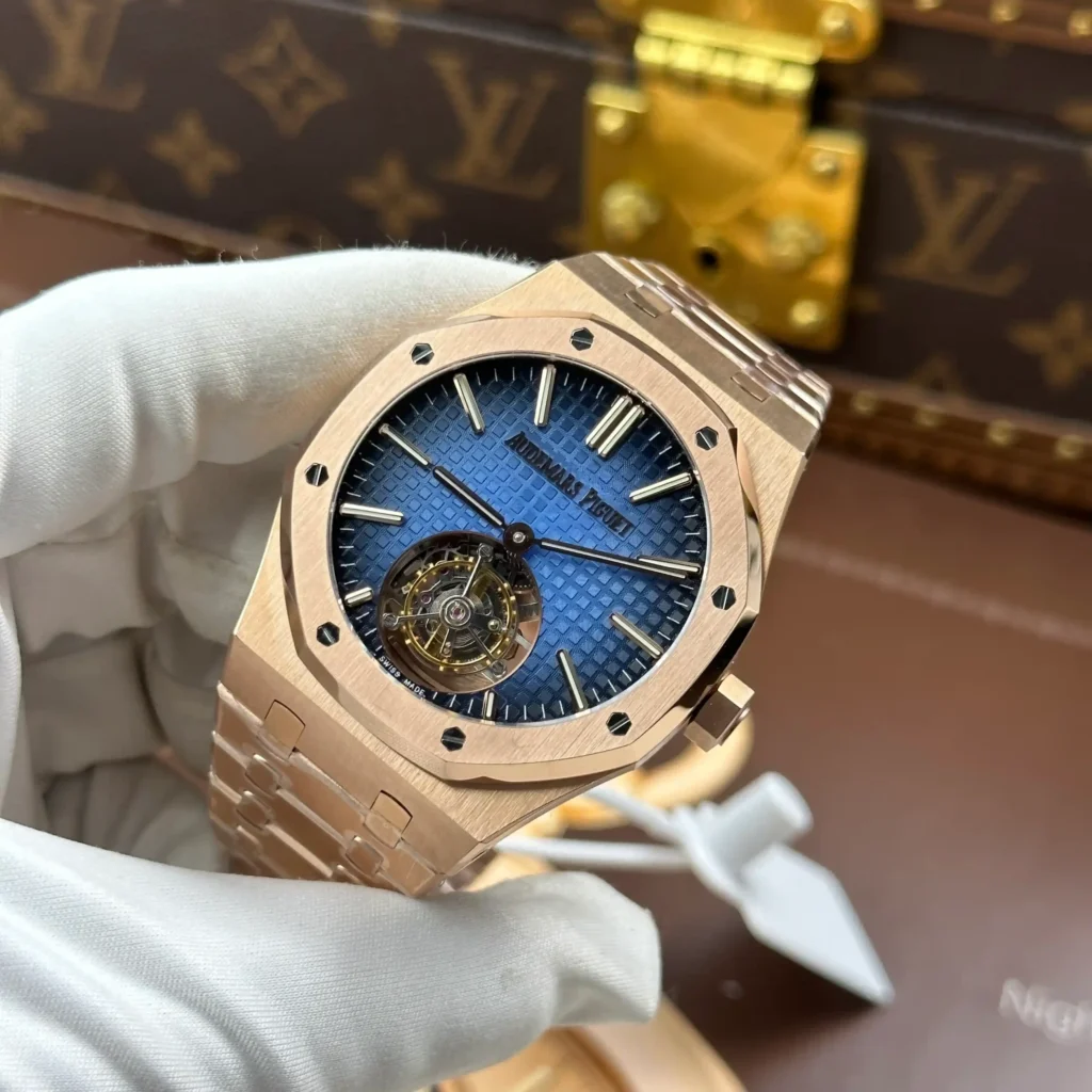 Super Clone Audemars Piguet Royal Oak 26730OR.OO.1320OR.01 41mm Rose Gold – — bracelet detail