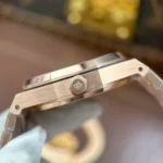 Super Clone Audemars Piguet Royal Oak 26730OR.OO.1320OR.01 41mm Rose Gold – — on leather display